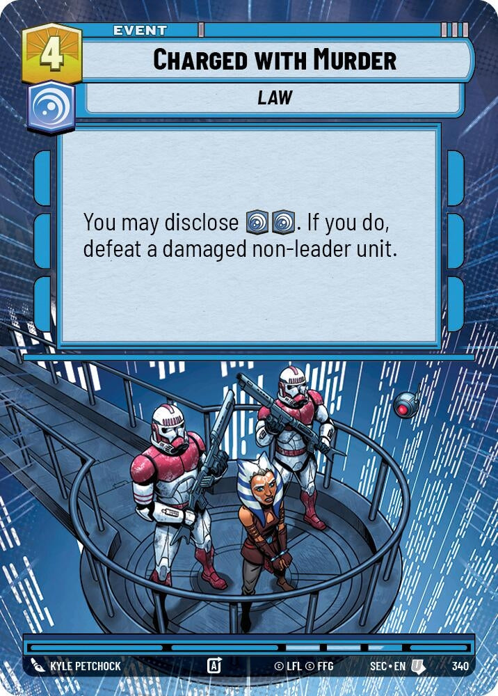 Image for Charged with Murder (Hyperspace) (340) (SEC) - Star Wars: Unlimited
