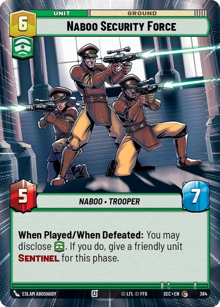 Image for Naboo Security Force (Hyperspace) (384) (SEC) - Star Wars: Unlimited