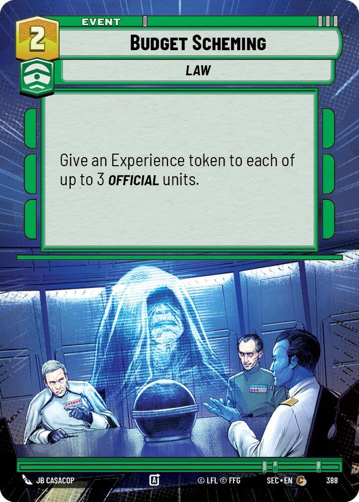Image for Budget Scheming (Hyperspace) (388) (SEC) - Star Wars: Unlimited