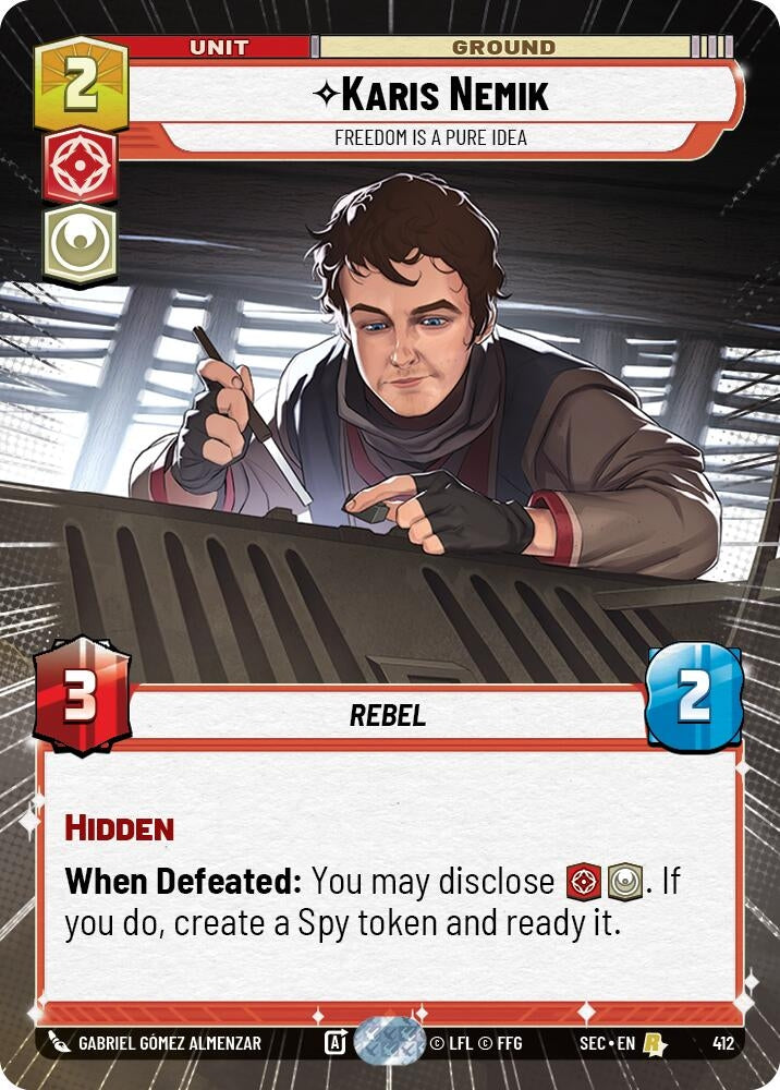 Image for Karis Nemik - Freedom is a Pure Idea (Hyperspace) (412) (SEC) - Star Wars: Unlimited