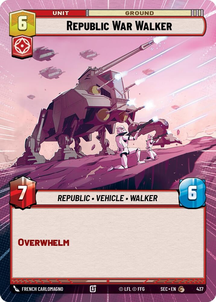 Image for Republic War Walker (Hyperspace) (437) (SEC) - Star Wars: Unlimited