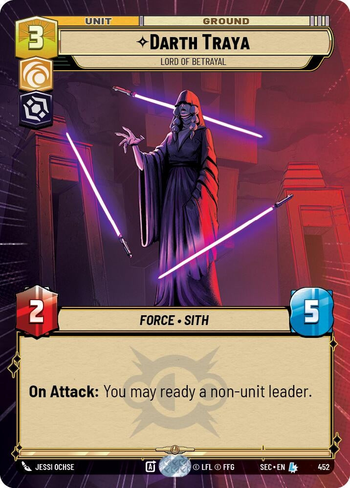 Image for Darth Traya - Lord of Betrayal (Hyperspace) (452) (SEC) - Star Wars: Unlimited