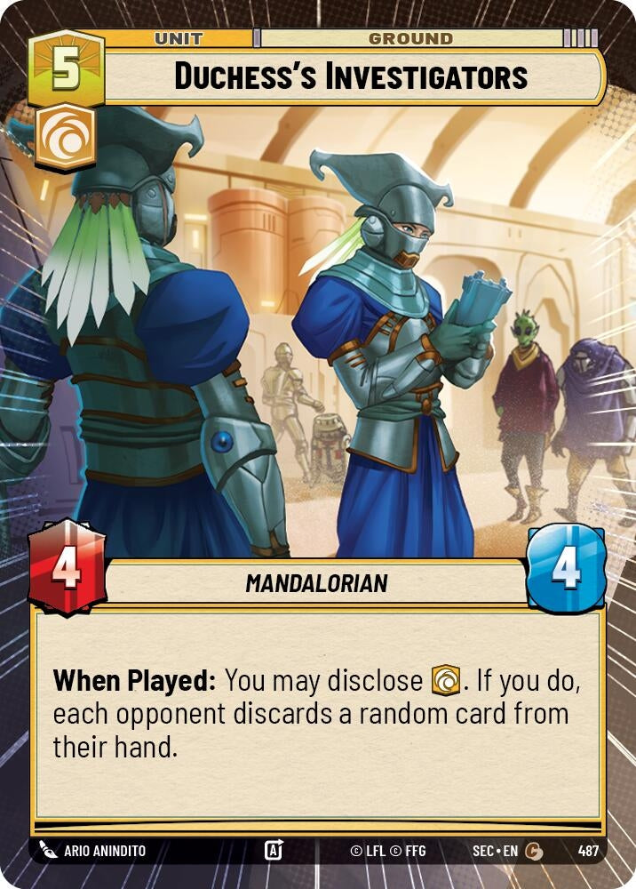 Image for Duchess's Investigators (Hyperspace) (487) (SEC) - Star Wars: Unlimited