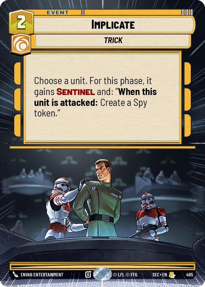 Image for Implicate (Hyperspace) (495) (SEC) - Star Wars: Unlimited