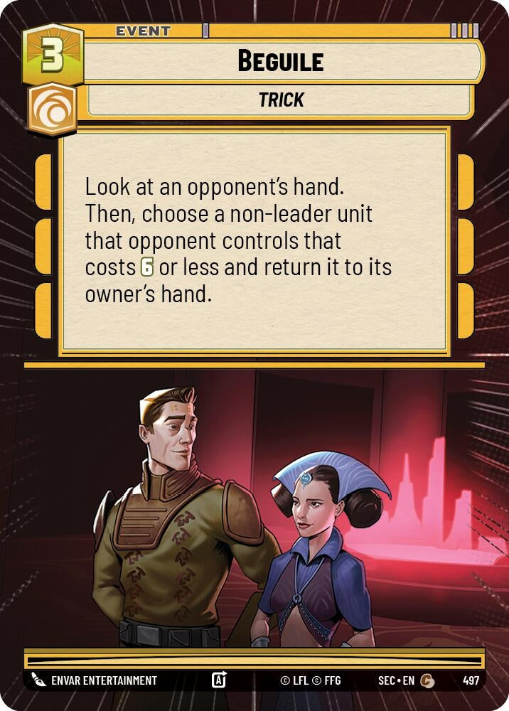 Image for Beguile (Hyperspace) (497) (SEC) - Star Wars: Unlimited