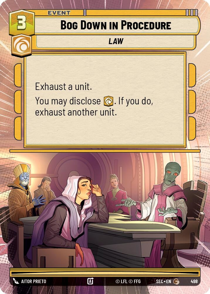 Image for Bog Down in Procedure (Hyperspace) (498) (SEC) - Star Wars: Unlimited