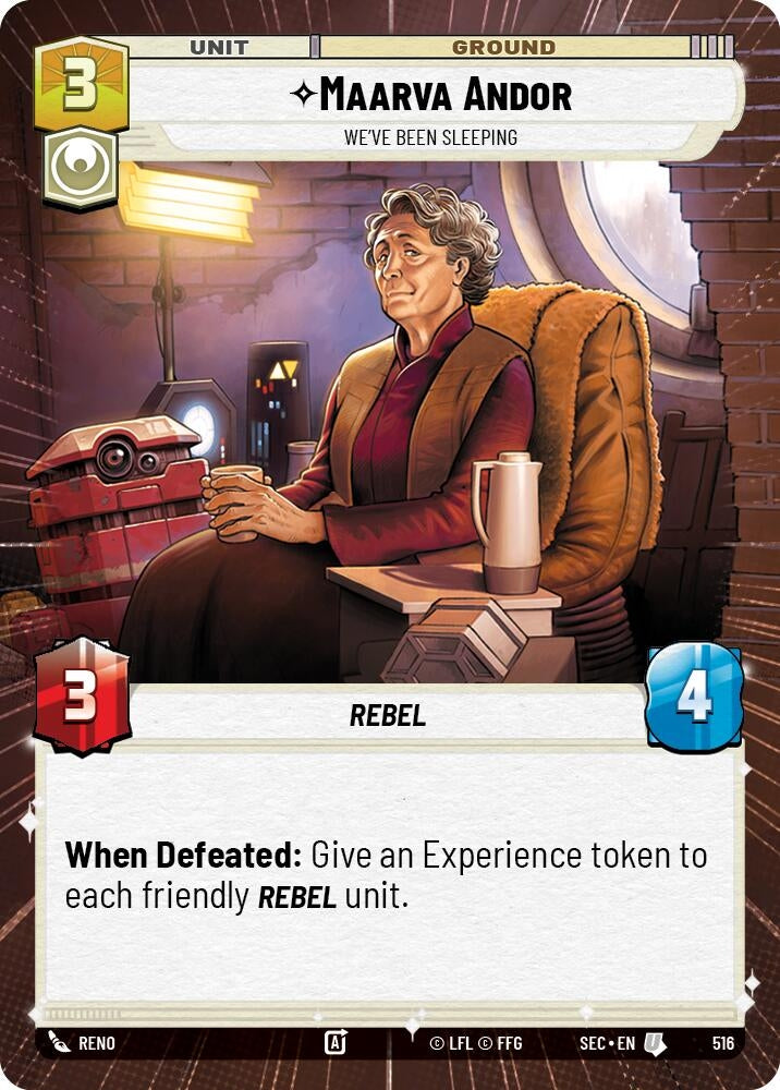 Image for Maarva Andor - We've Been Sleeping (Hyperspace) (516) (SEC) - Star Wars: Unlimited