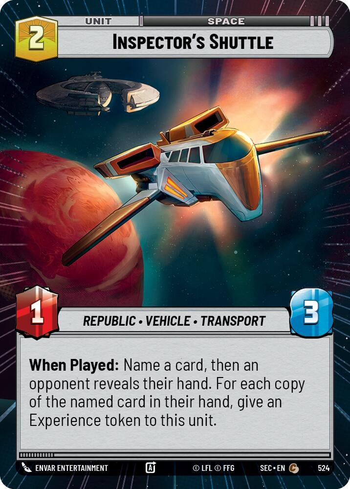 Inspector's Shuttle (Hyperspace) (524) (SEC)