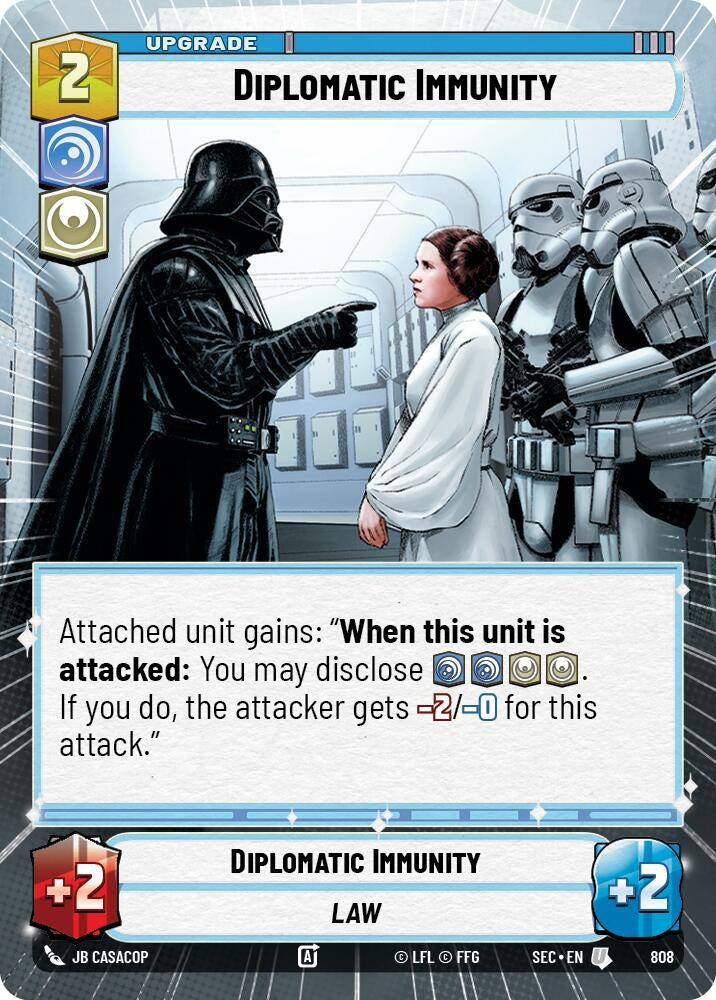 Image for Diplomatic Immunity (Hyperspace Foil) (808) (SEC) - Star Wars: Unlimited