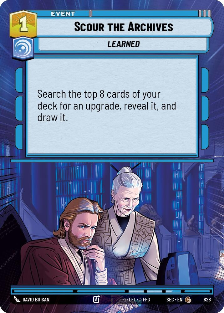 Image for Scour the Archives (Hyperspace Foil) (828) (SEC) - Star Wars: Unlimited
