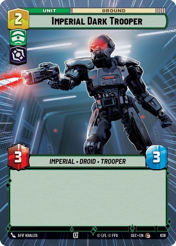 Image for Imperial Dark Trooper (Hyperspace Foil) (836) (SEC) - Star Wars: Unlimited
