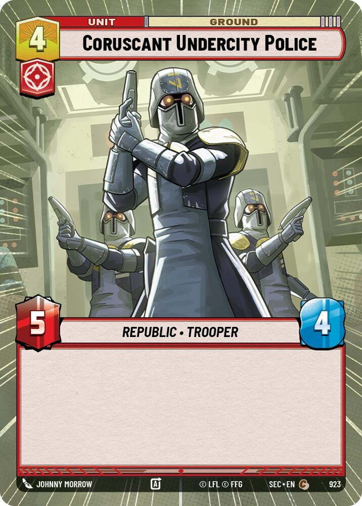Image for Coruscant Undercity Police (Hyperspace Foil) (923) (SEC) - Star Wars: Unlimited