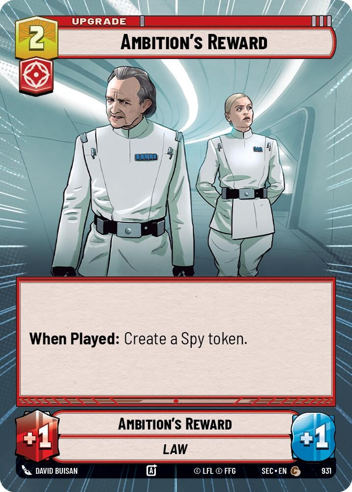 Image for Ambition's Reward (Hyperspace Foil) (931) (SEC) - Star Wars: Unlimited