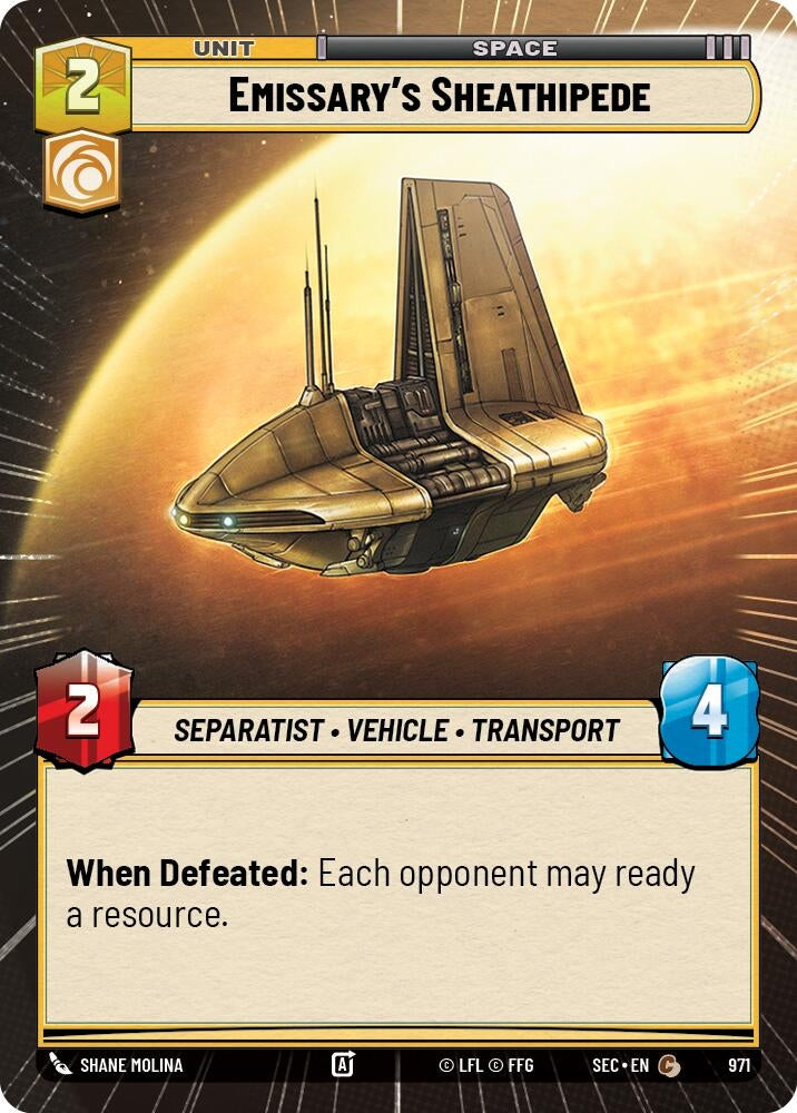 Emissary's Sheathipede (Hyperspace Foil) (971) (SEC)