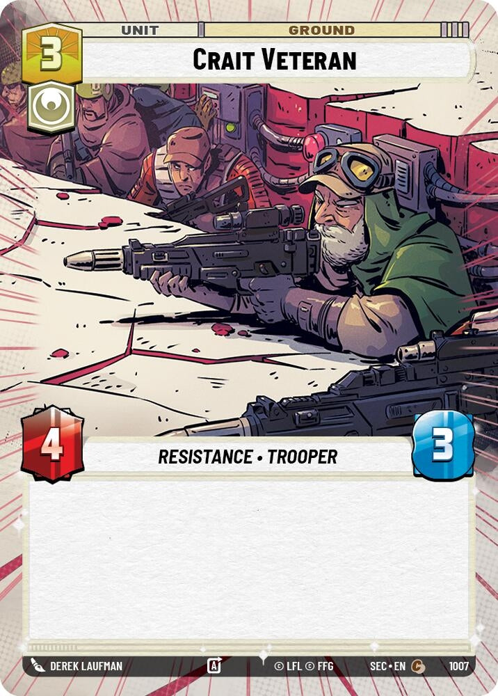 Image for Crait Veteran (Hyperspace Foil) (1007) (SEC) - Star Wars: Unlimited