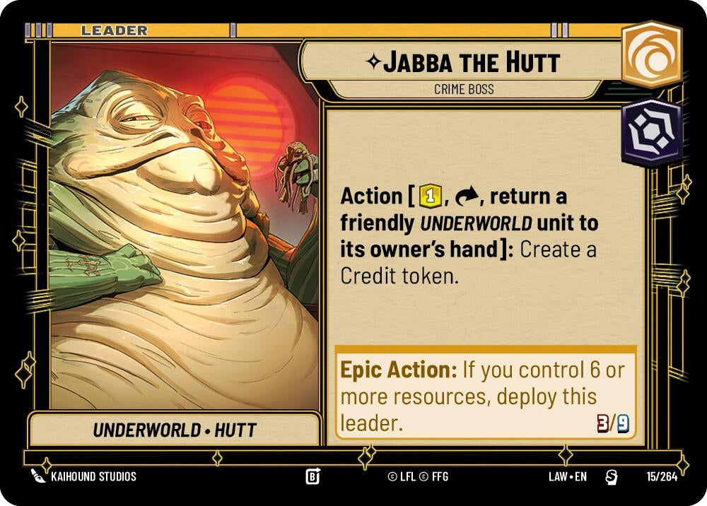 Image for Jabba the Hutt - Crime Boss (15/264) (LAW) - Star Wars: Unlimited