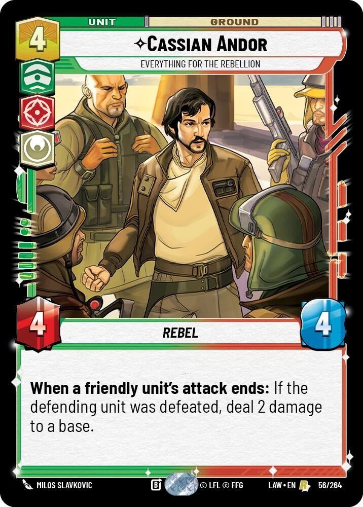 Image for Cassian Andor - Everything for the Rebellion (56/264) (LAW) - Star Wars: Unlimited