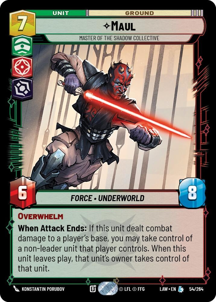 Image for Maul - Master of the Shadow Collective (54/264) (LAW) - Star Wars: Unlimited