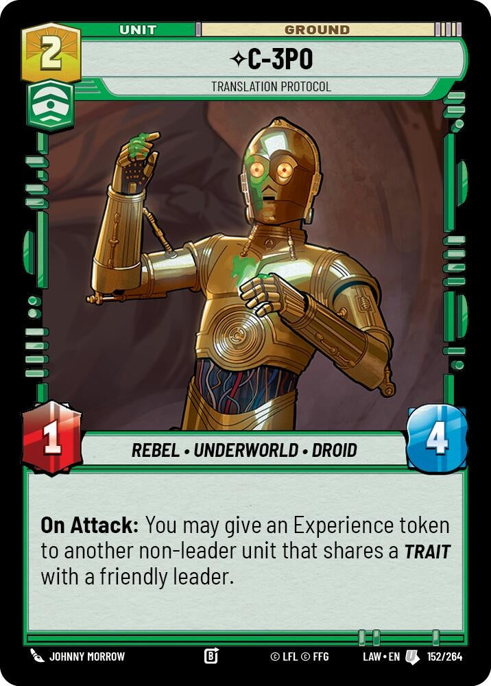 Image for C-3PO - Translation Protocol (152/264) (LAW) - Star Wars: Unlimited