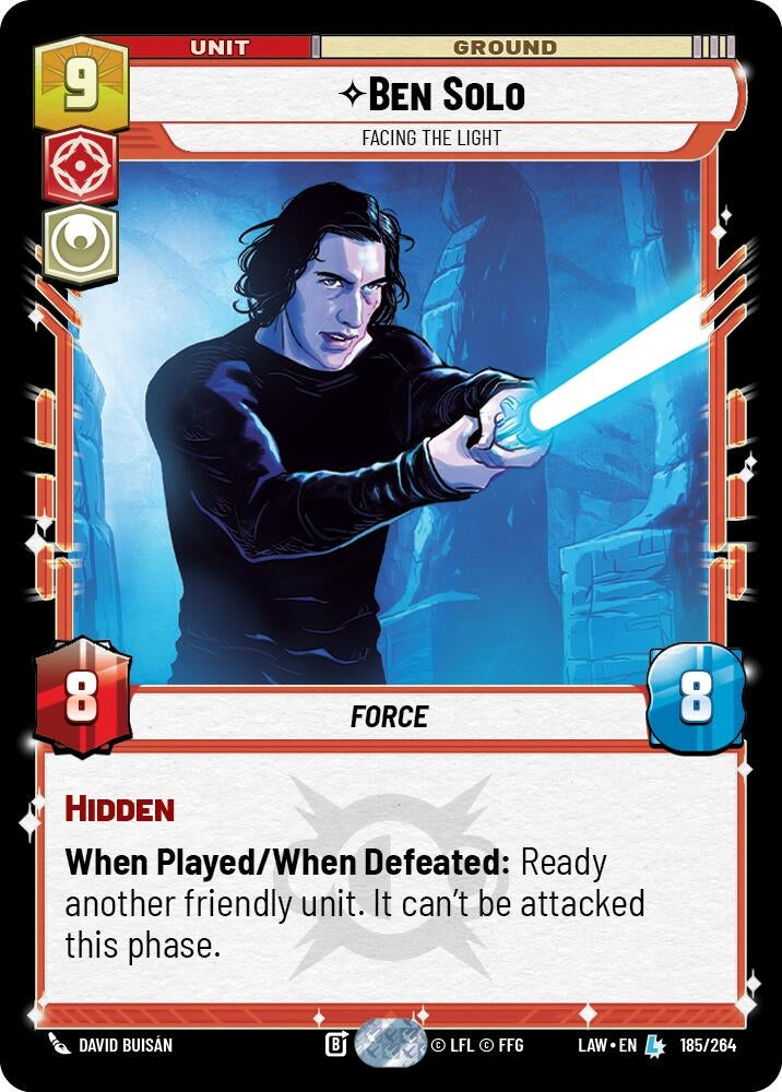 Image for Ben Solo - Facing the Light (185/264) (LAW) - Star Wars: Unlimited