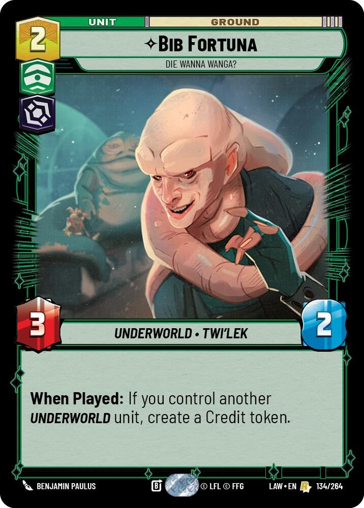 Image for Bib Fortuna - Die Wanna Wanga? (134/264) (LAW) - Star Wars: Unlimited