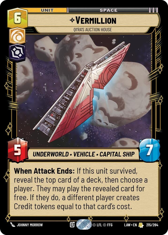 Image for Vermillion - Qi'Ra's Auction House (215/264) (LAW) - Star Wars: Unlimited