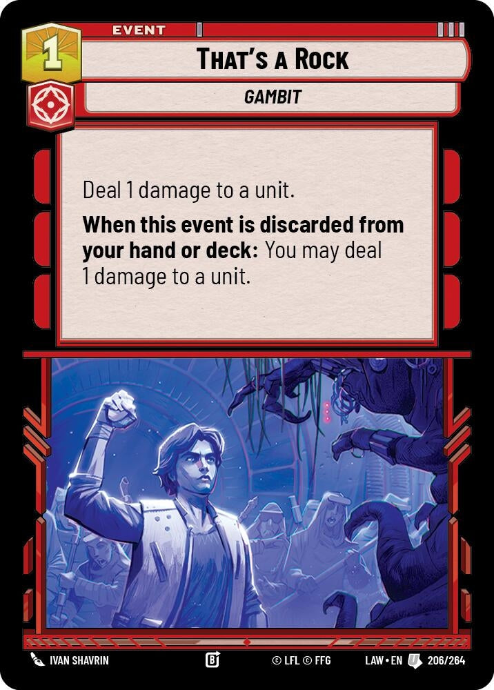 Image for That's a Rock (206/264) (LAW) - Star Wars: Unlimited