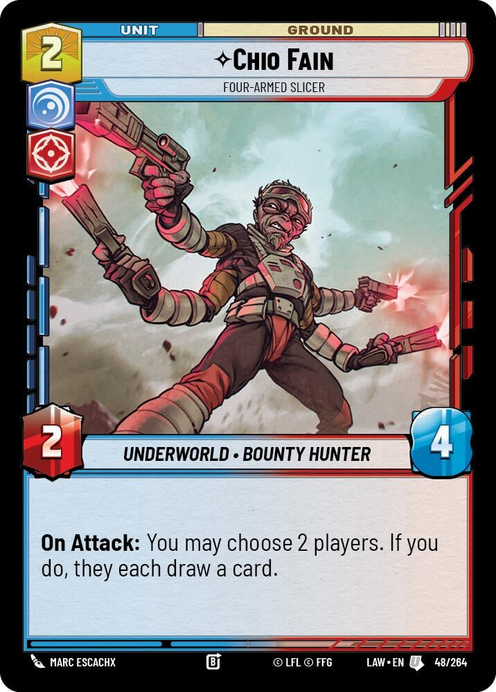 Image for Chio Fain - Four-Armed Slicer (48/264) (LAW) - Star Wars: Unlimited