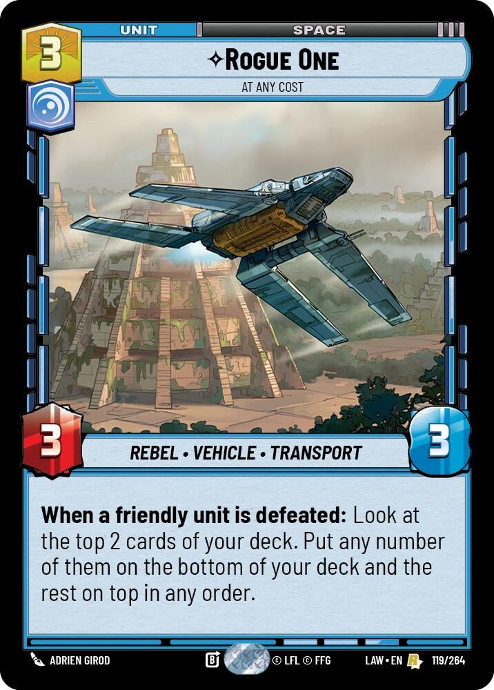 Image for Rogue One - At Any Cost (119/264) (LAW) - Star Wars: Unlimited