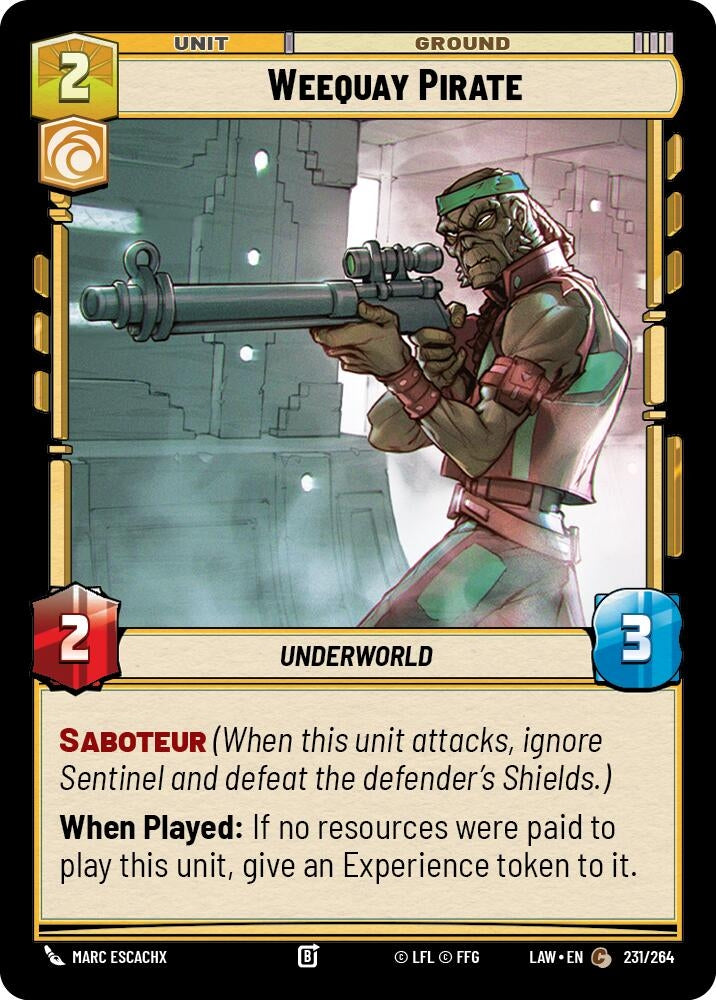 Image for Weequay Pirate (231/264) (LAW) - Star Wars: Unlimited