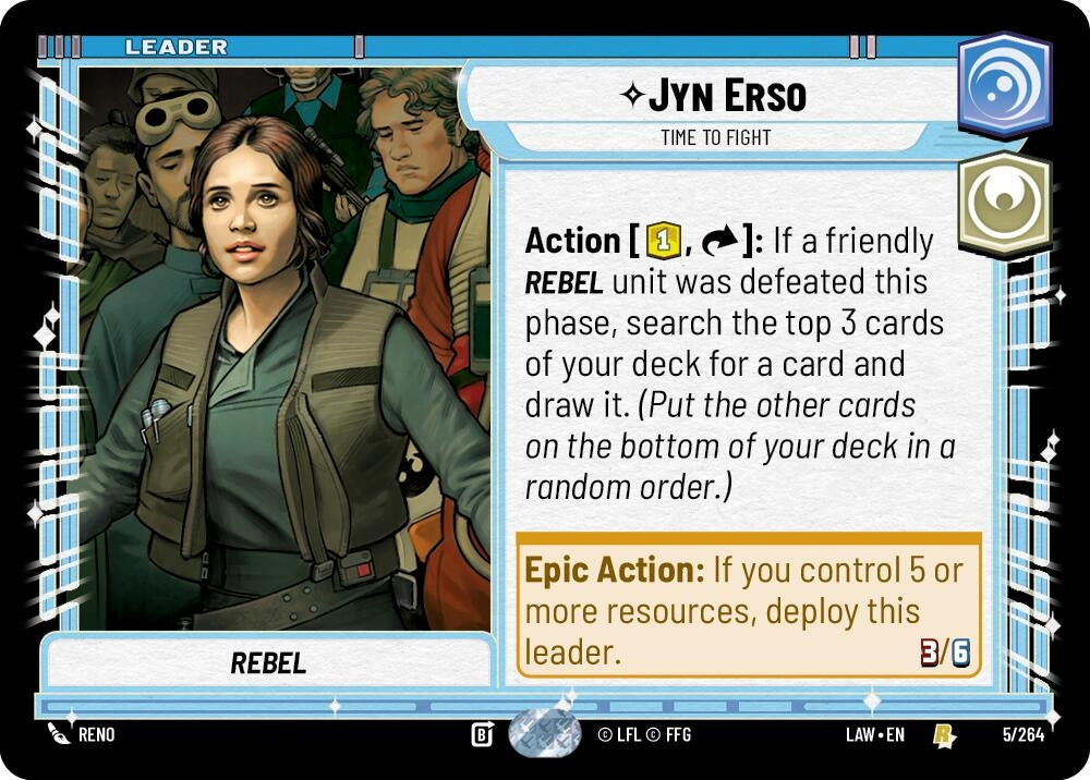 Image for Jyn Erso - Time to Fight (5/264) (LAW) - Star Wars: Unlimited