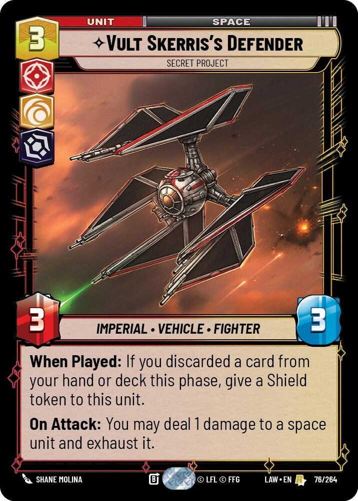 Image for Vult Skerris's Defender - Secret Project (76/264) (LAW) - Star Wars: Unlimited