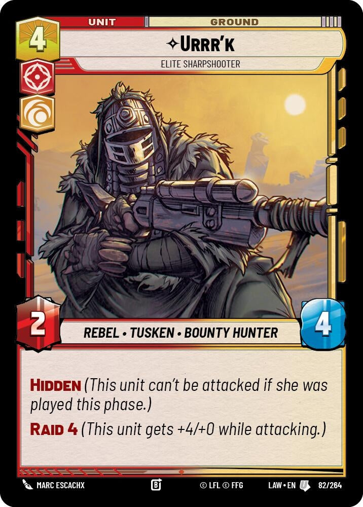 Image for Urrr'k - Elite Sharpshooter (82/264) (LAW) - Star Wars: Unlimited