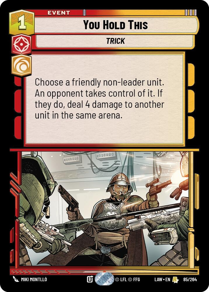 Image for You Hold This (85/264) (LAW) - Star Wars: Unlimited