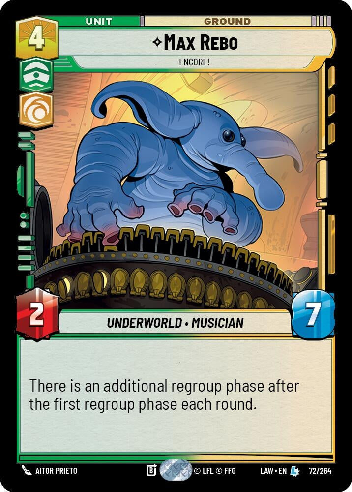Image for Max Rebo - Encore! (72/264) (LAW) - Star Wars: Unlimited