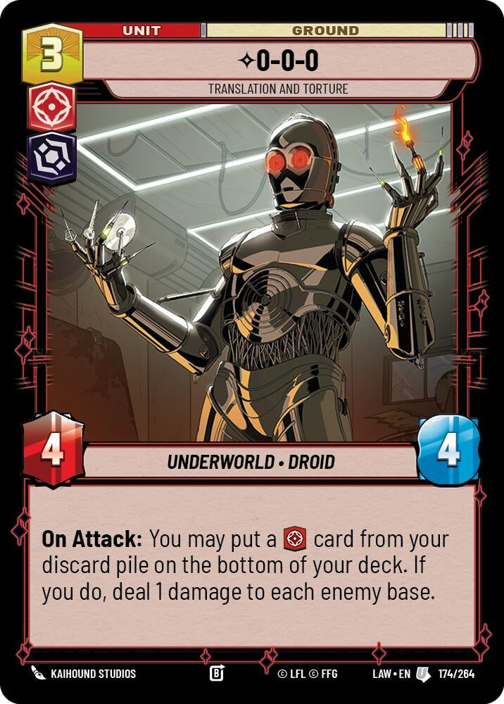 Image for 0-0-0 - Translation and Torture (174/264) (LAW) - Star Wars: Unlimited