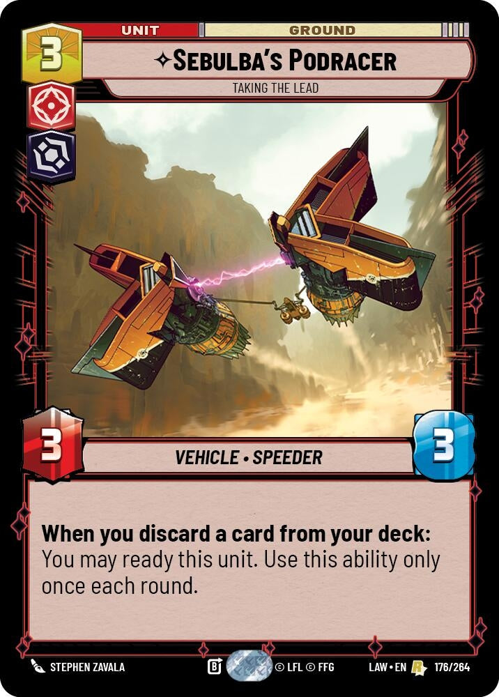 Image for Sebulba's Podracer - Taking the Lead (176/264) (LAW) - Star Wars: Unlimited