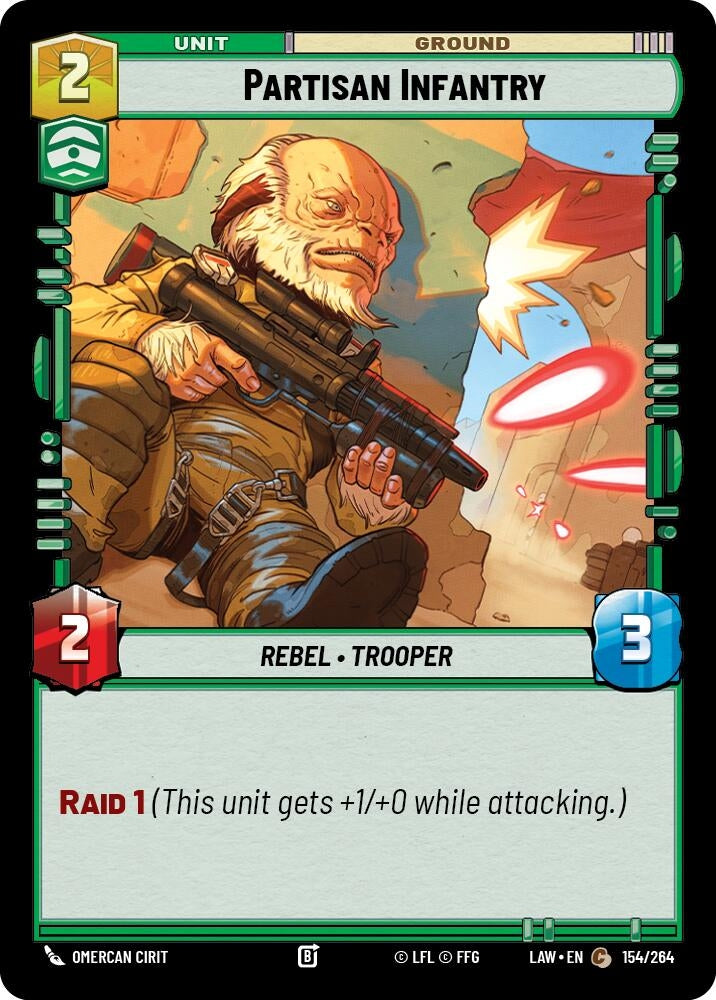 Image for Partisan Infantry (154/264) (LAW) - Star Wars: Unlimited