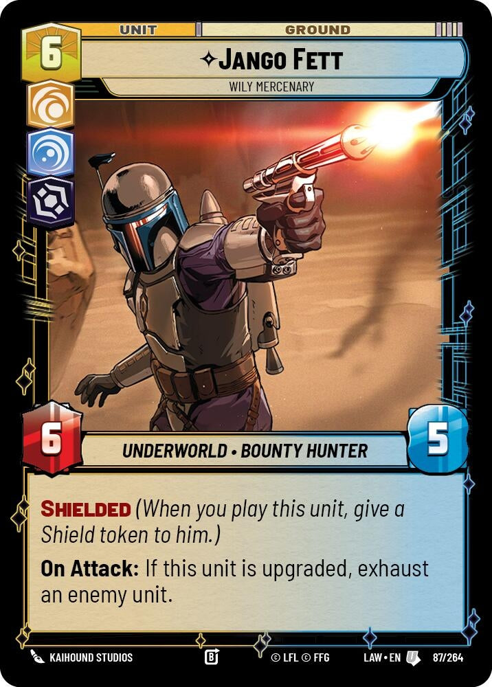 Image for Jango Fett - Wily Mercenary (87/264) (LAW) - Star Wars: Unlimited
