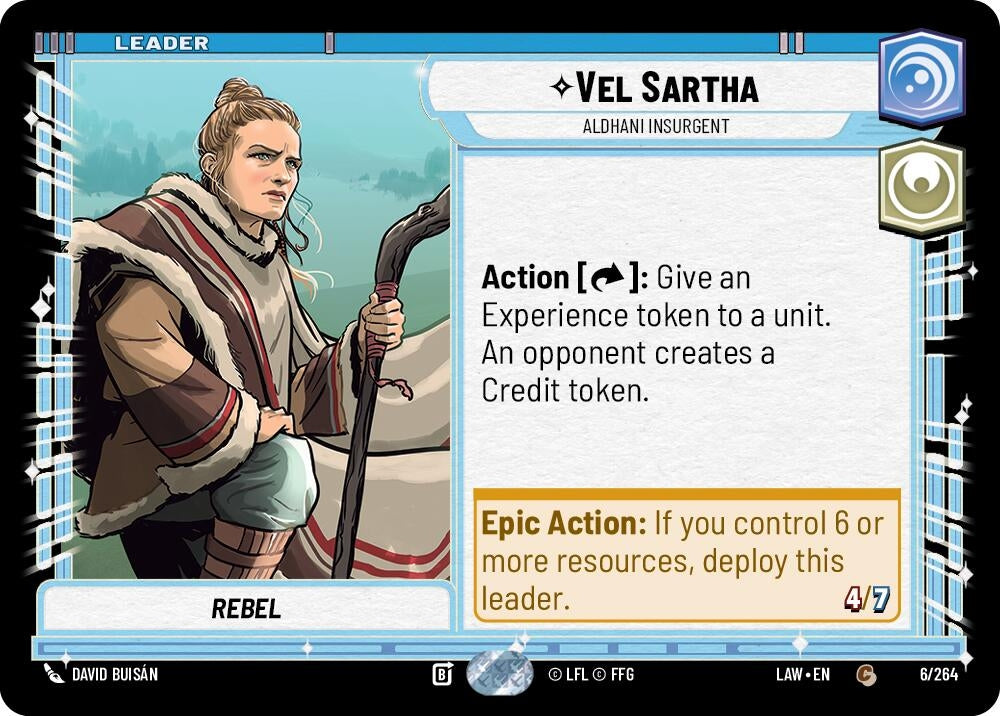 Image for Vel Sartha - Aldhani Insurgent (6/264) (LAW) - Star Wars: Unlimited