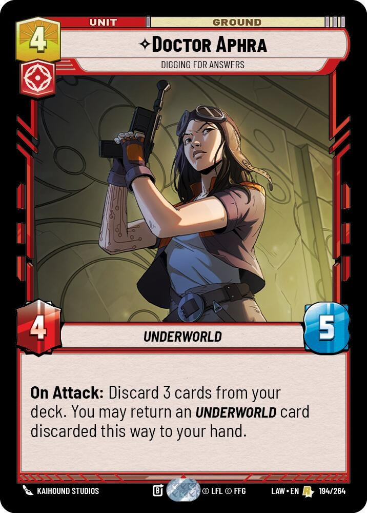 Image for Doctor Aphra - Digging for Answers (194/264) (LAW) - Star Wars: Unlimited