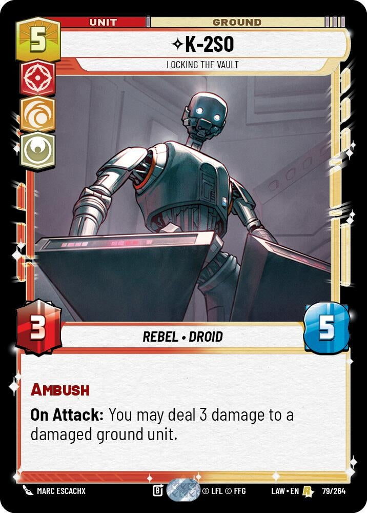 Image for K-2S0 - Locking the Vault (79/264) (LAW) - Star Wars: Unlimited