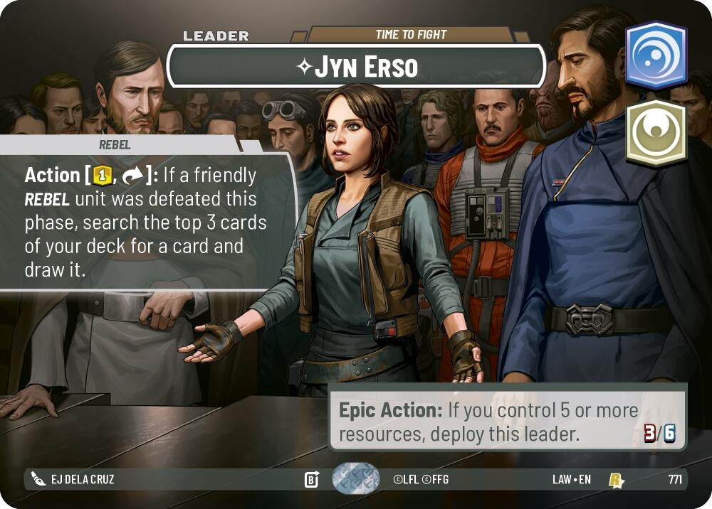 Image for Jyn Erso - Time to Fight (Showcase) (771) (LAW) - Star Wars: Unlimited