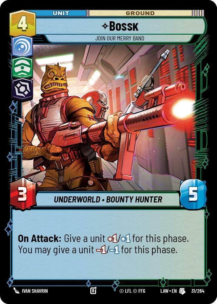 Image for Bossk - Join Our Merry Band (31/264) (LAW) - Star Wars: Unlimited