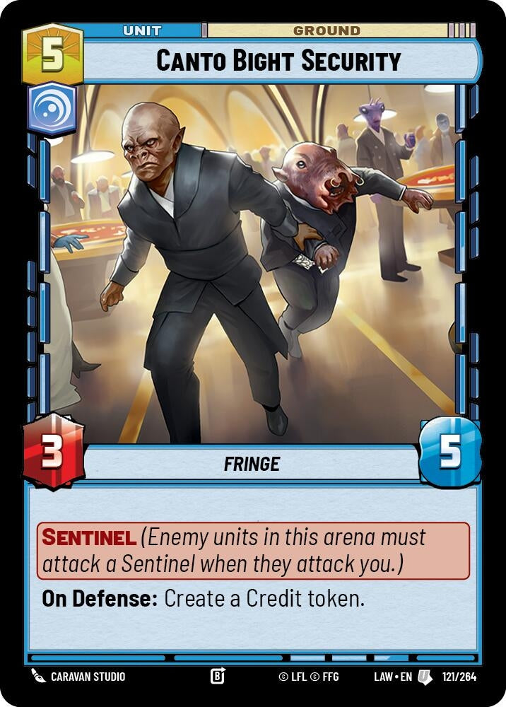 Image for Canto Bight Security (121/264) (LAW) - Star Wars: Unlimited