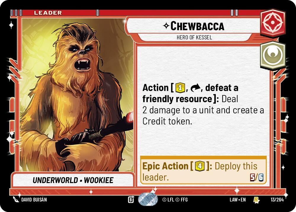 Image for Chewbacca - Hero of Kessel (13/264) (LAW) - Star Wars: Unlimited