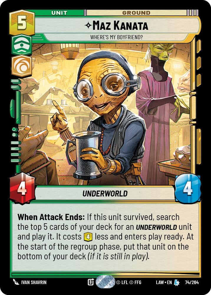 Image for Maz Kanata - Where's My Boyfriend? (74/264) (LAW) - Star Wars: Unlimited