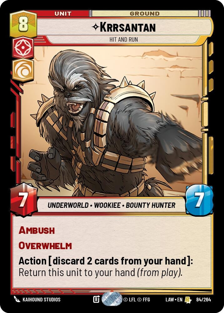 Image for Krrsantan - Hit and Run (84/264) (LAW) - Star Wars: Unlimited
