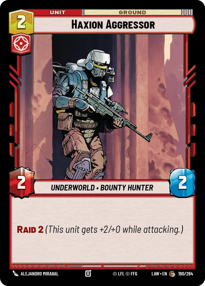 Image for Haxion Aggressor (190/264) (LAW) - Star Wars: Unlimited