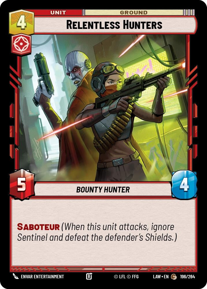 Image for Relentless Hunters (196/264) (LAW) - Star Wars: Unlimited